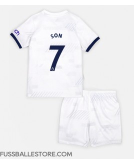 Günstige Tottenham Hotspur Son Heung-min #7 Heimtrikotsatz Kinder 2023-24 Kurzarm (+ Kurze Hosen)